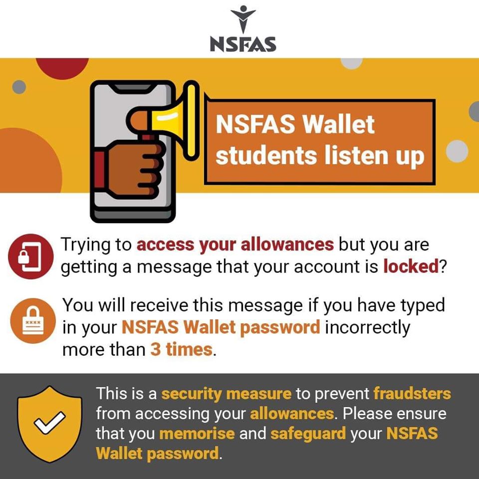 safeguard NSFAS Wallet password